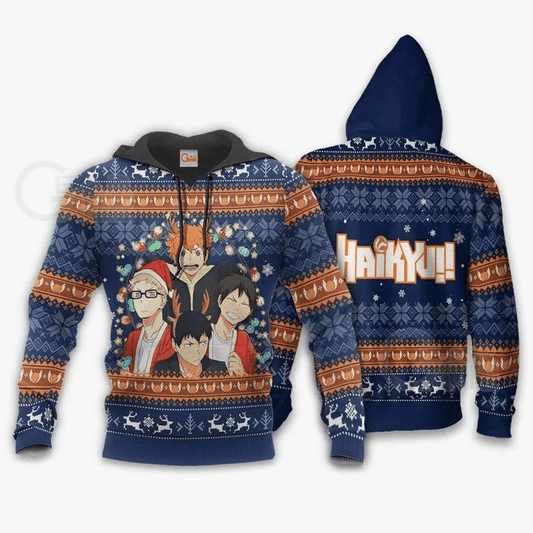 Haikyuu Ugly Christmas Anime Manga Haikyuu For Men And Women 3d Hoodie Zip Hoodie Moonbestprint