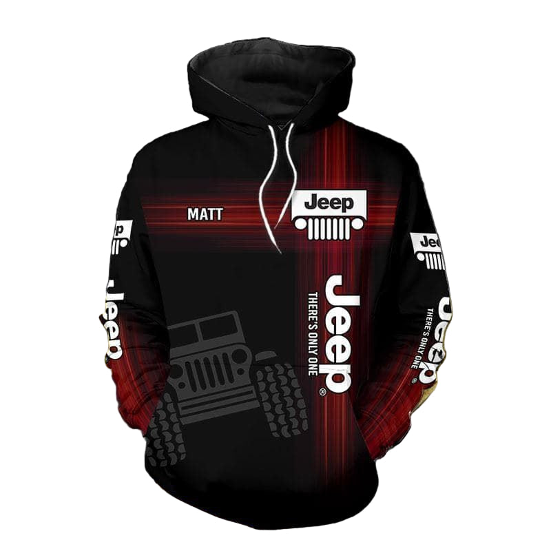 Personalized Custom Name Jeep There's Only One Hoodie 3d Moonbestprint