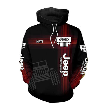 Personalized Custom Name Jeep There's Only One Hoodie 3d Moonbestprint