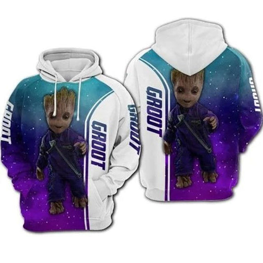 Galaxy Baby Groot Star Wars 3d Hoodie Zip Hoodie Moonbestprint