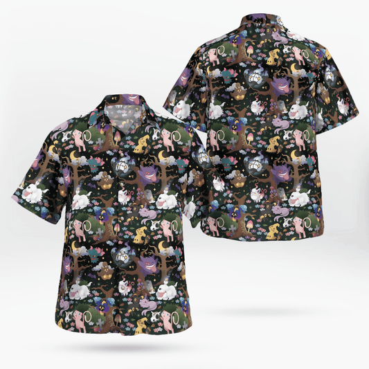Spooky Cottagecore PKM Seamless Hawaiian Shirt - Moonbestprint