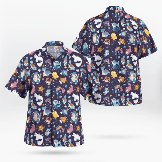 Water Type Pokemon Hawaiian Shirt - Moonbestprint