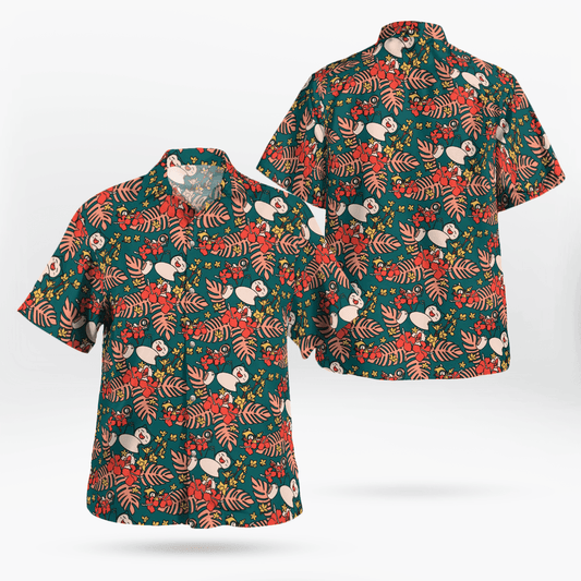 Tropical Floral Pokemon Hawaiian Shirt - Moonbestprint