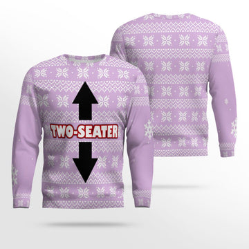 Funny Two-Seater Ugly Christmas Sweater Dreamy Lavender – Moonbestprint