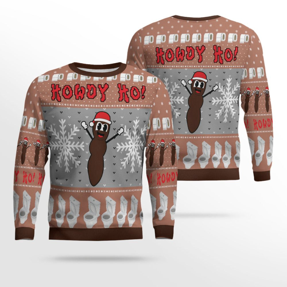 Howdy Ho Ugly Christmas Sweater Mocha Mousse – Moonbestprint
