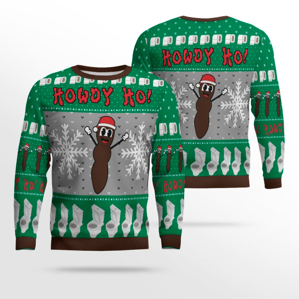 Howdy Ho Ugly Christmas Sweater Green – Moonbestprint