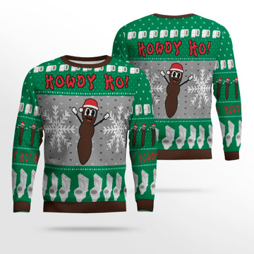 Howdy Ho Ugly Christmas Sweater Green – Moonbestprint