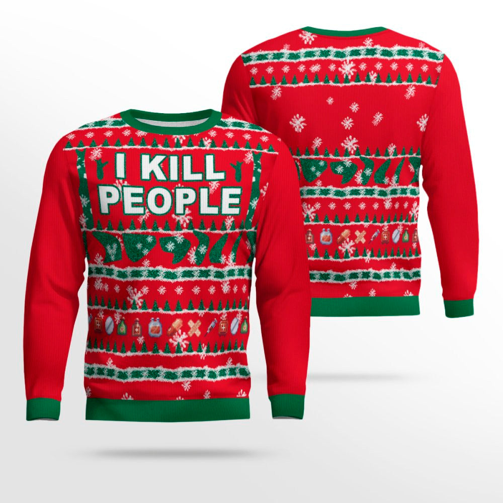 I Kill People Ugly Christmas Sweater – Moonbestprint