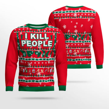 I Kill People Ugly Christmas Sweater – Moonbestprint