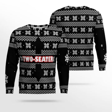Funny Two-Seater Ugly Christmas Sweater Black – Moonbestprint