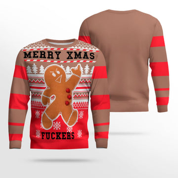 Gingerbread Merry Xmas Ugly Christmas Sweater Mocha Mousse – Moonbestprint
