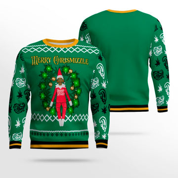 Snoop on the Stoop Merry Chrismizzle Christmas Sweater Green – Moonbestprint