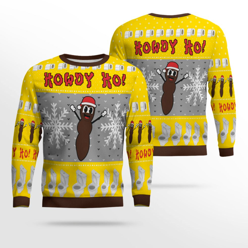 Howdy Ho Ugly Christmas Sweater Golden Yellow – Moonbestprint