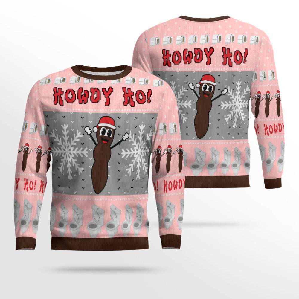 Howdy Ho Ugly Christmas Sweater Powder Pink – Moonbestprint