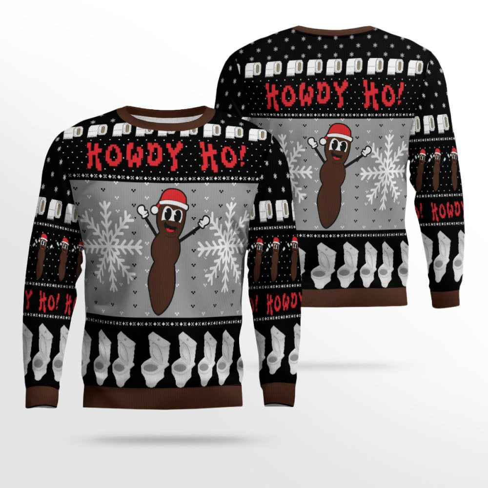 Howdy Ho Ugly Christmas Sweater Black – Moonbestprint