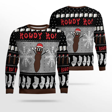Howdy Ho Ugly Christmas Sweater Black – Moonbestprint