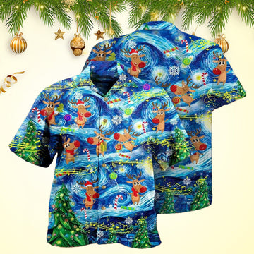 Christmas Dancing Reindeers Hawaiian Shirt Christmas Gift Ideas For Men – Moonbestprint