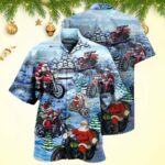 Christmas Driving With Santa Claus Merry Christmas Hawaiian Shirt Gifts For Men – Moonbestprint