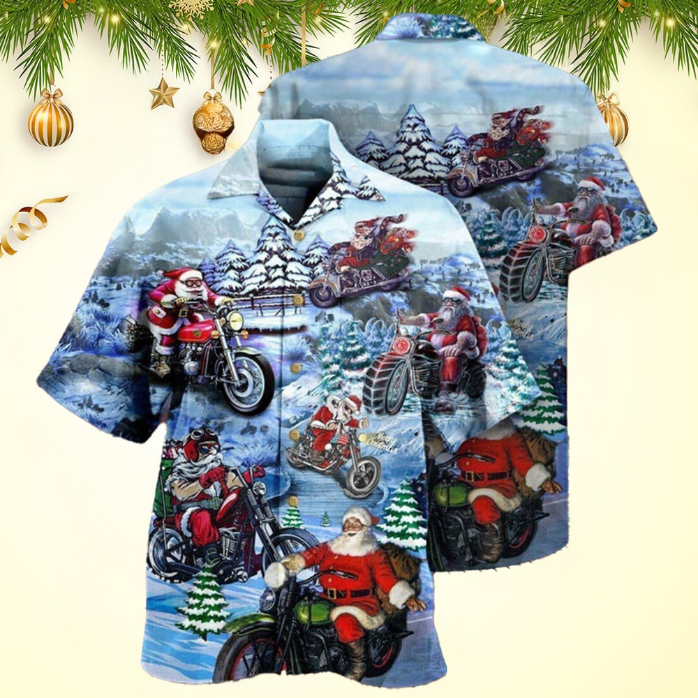 Christmas Driving With Santa Claus Merry Christmas Hawaiian Shirt Gifts For Men – Moonbestprint