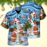 Christmas Santa And Snowman Best Friends Hawaiian Shirt Christmas Gifts For Friends – Moonbestprint