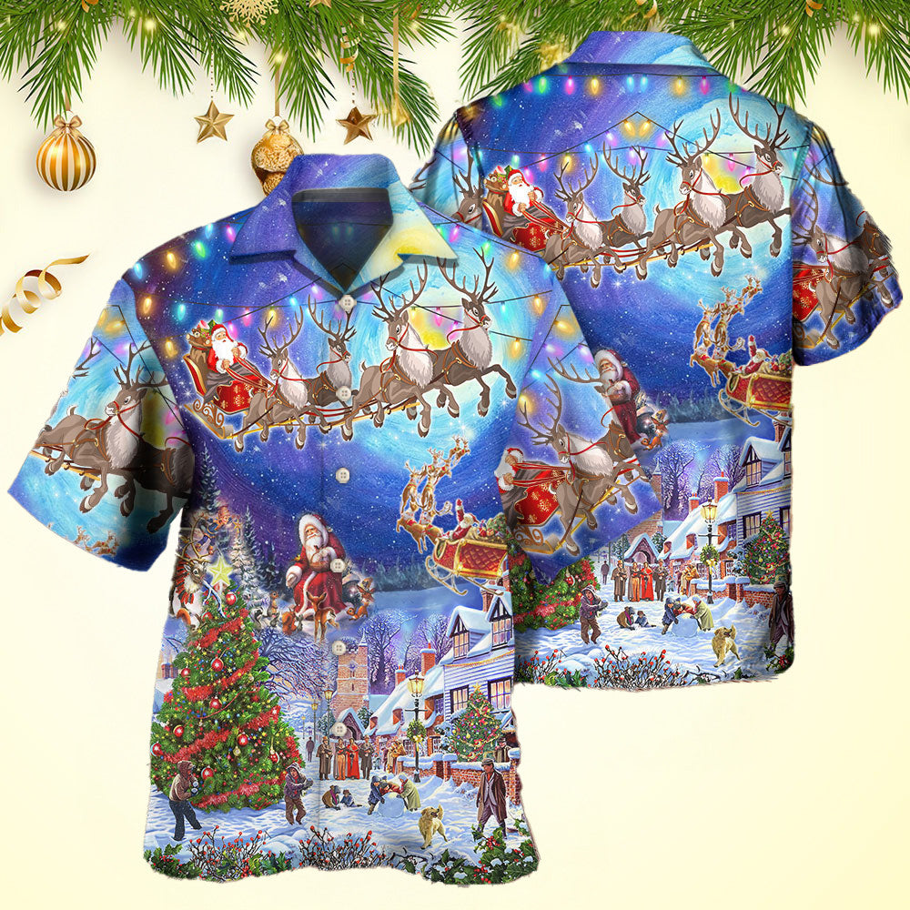Christmas Santa Claus Snow Night Village Hawaiian Shirt Things To Get For Christmas – Moonbestprint
