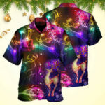 Christmas Reindeer Neon Light Bright Hawaiian Shirt Funny Secret Santa Gifts – Moonbestprint