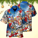 Christmas Funny Santa Claus Drinking Beer Troll Christmas Hawaiian Shirt Men's – Moonbestprint