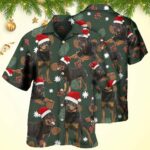 Rottweiler Green Leaf Merry Christmas Hawaiian Shirt Christmas Hawaiian Shirt Men's – Moonbestprint
