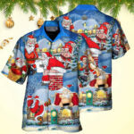 Christmas Rebellious Santa Claus Drunk Beer Troll Christmas Hawaiian Shirt Men's – Moonbestprint