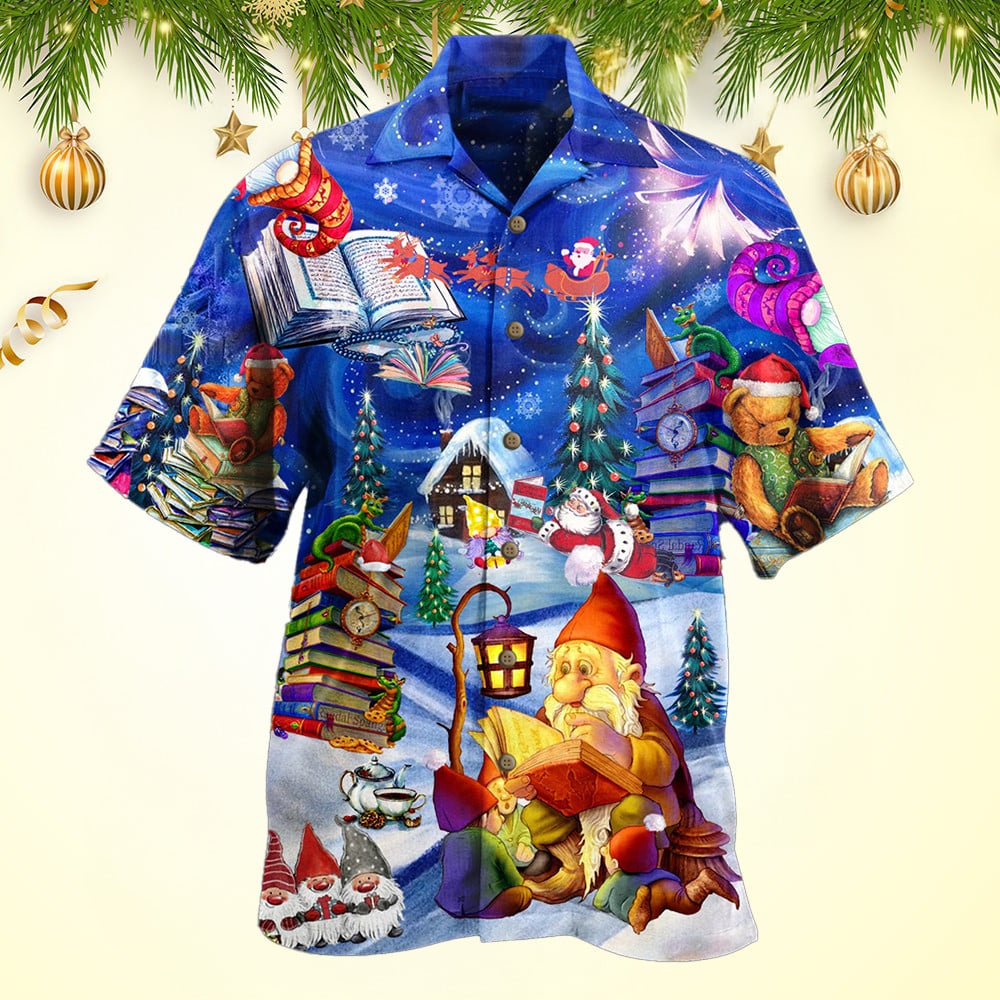 Reading Book On Christmas Hawaiian Shirt Christmas Gifts For Boyfriend – Moonbestprint