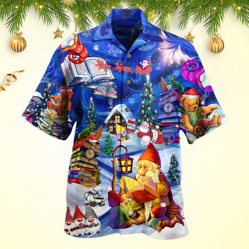 Reading Book On Christmas Hawaiian Shirt Christmas Gifts For Boyfriend – Moonbestprint