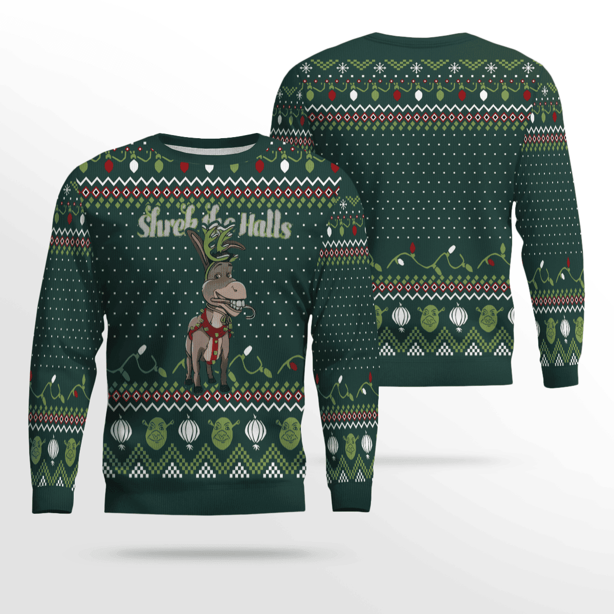 Donkey Shrek the Halls Holiday Ugly Sweater – Moonbestprint
