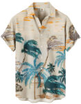 Beige Palm Tree Hawaiian Shirt – – Moonbestprint