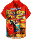Parrot Beach I'm Not Waiting Till 5 Red Tropical Print Hawaiian Shirt – Moonbestprint