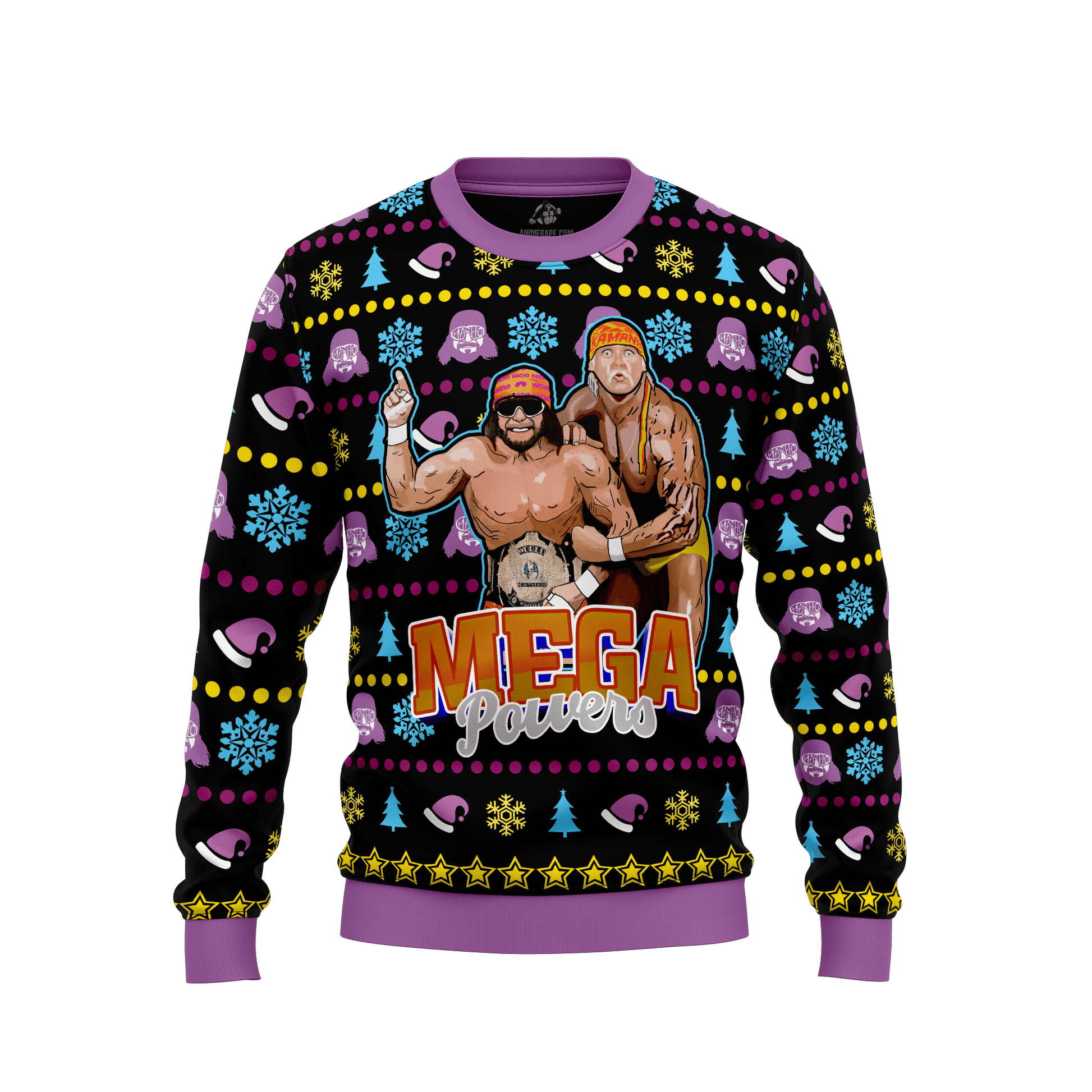 Macho Man And Hulkmania Power Pro Wrestling Ugly Christmas Sweater – Moonbestprint