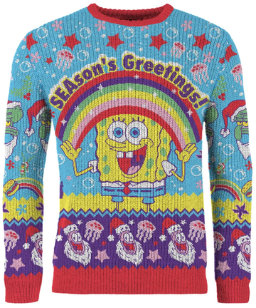 SpongeBob SquarePants SEAson's Greetings Ugly Christmas Sweater – Moonbestprint