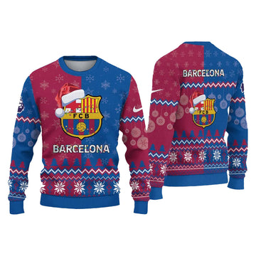 Barcelona Christmas Barca Happy Holidays Ugly Sweater – Moonbestprint