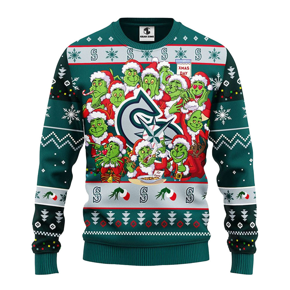 Seattle Mariners 12 Grinch Ugly Christmas Sweater – Moonbestprint