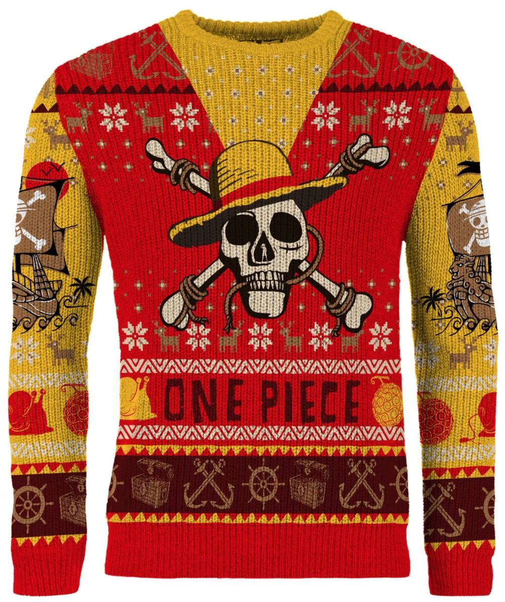 Luffy's Festive Voyage Ugly Christmas Sweater – Moonbestprint