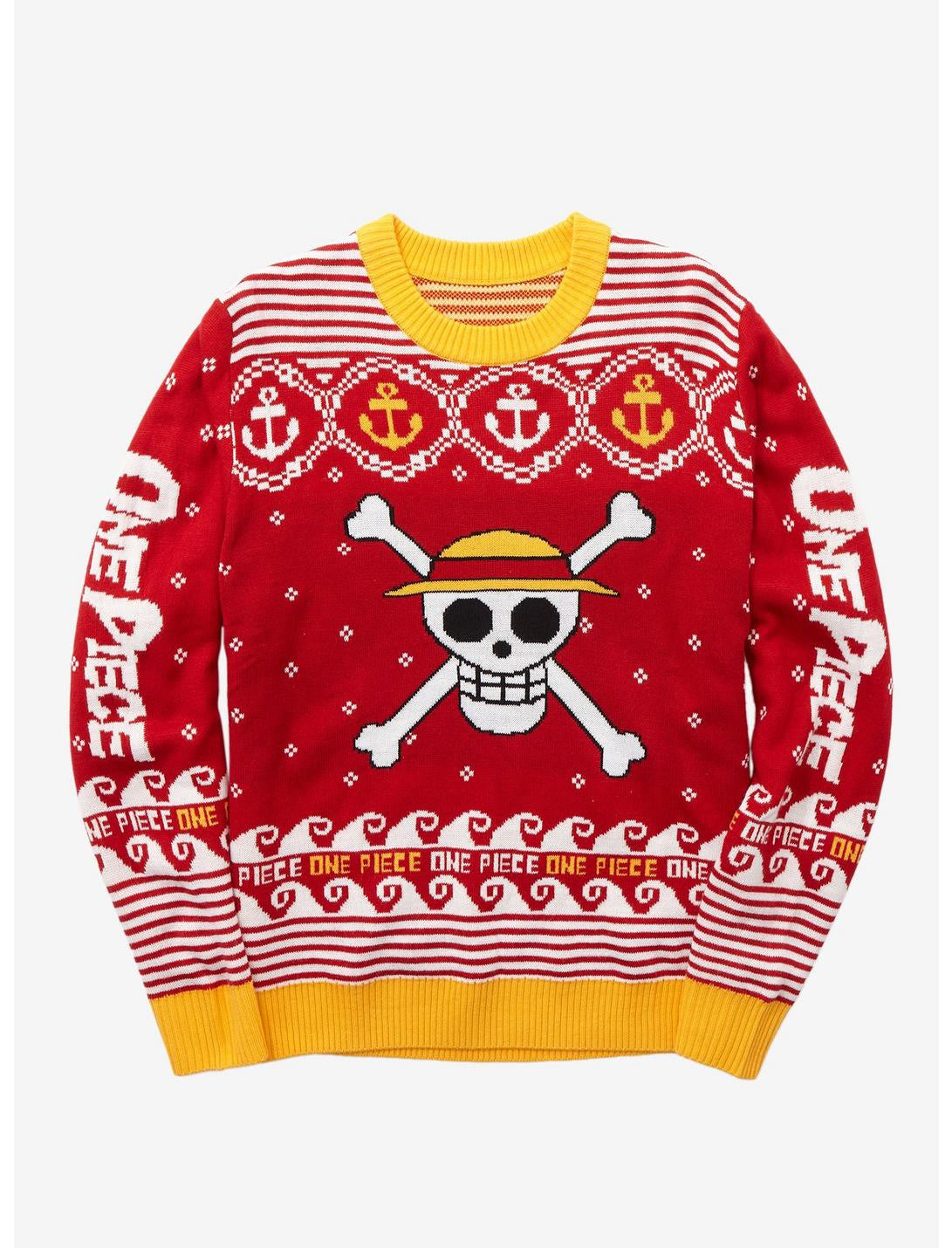 One Piece Straw Hat Pirates Jolly Roger Holiday Ugly Sweater – Moonbestprint