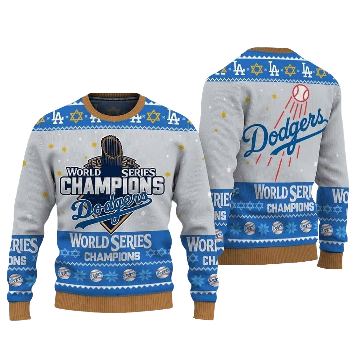 Dodgers World Series Champions Ugly Christmas Sweater – Moonbestprint