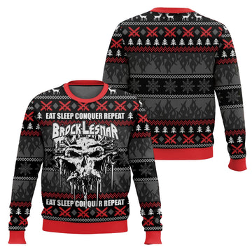 Eat Sleep Conquer Repeat Brock Lesnar Ugly Sweater – Moonbestprint
