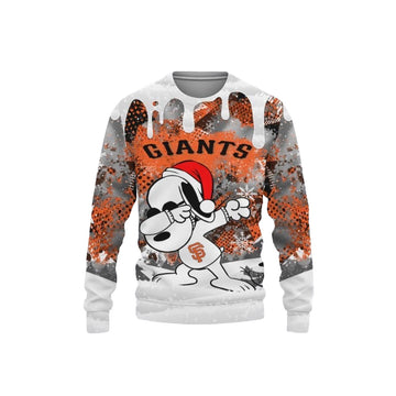 San Francisco Giants Snoopy Dabbing Ugly Christmas Sweater – Moonbestprint