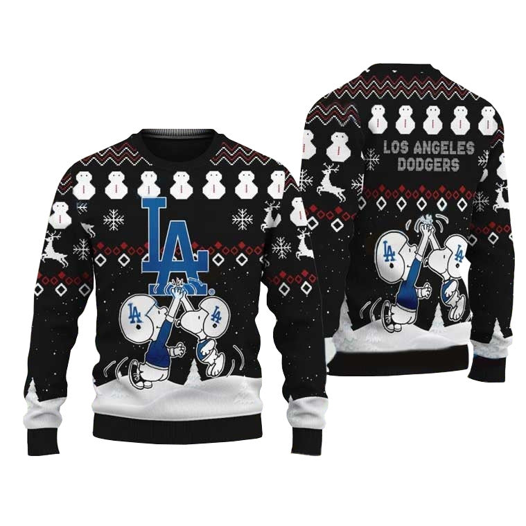Los Angeles Dodgers Snoopy Charlie Brown Christmas Ugly Sweater – Moonbestprint