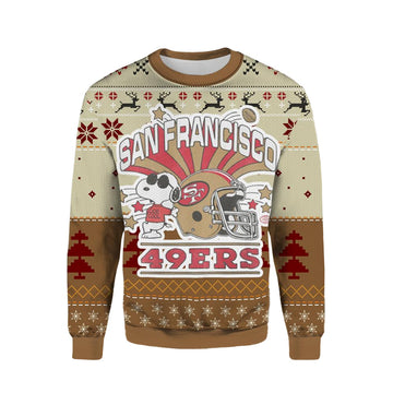 San Francisco 49ers Snoopy Christmas Ugly Sweater – Moonbestprint