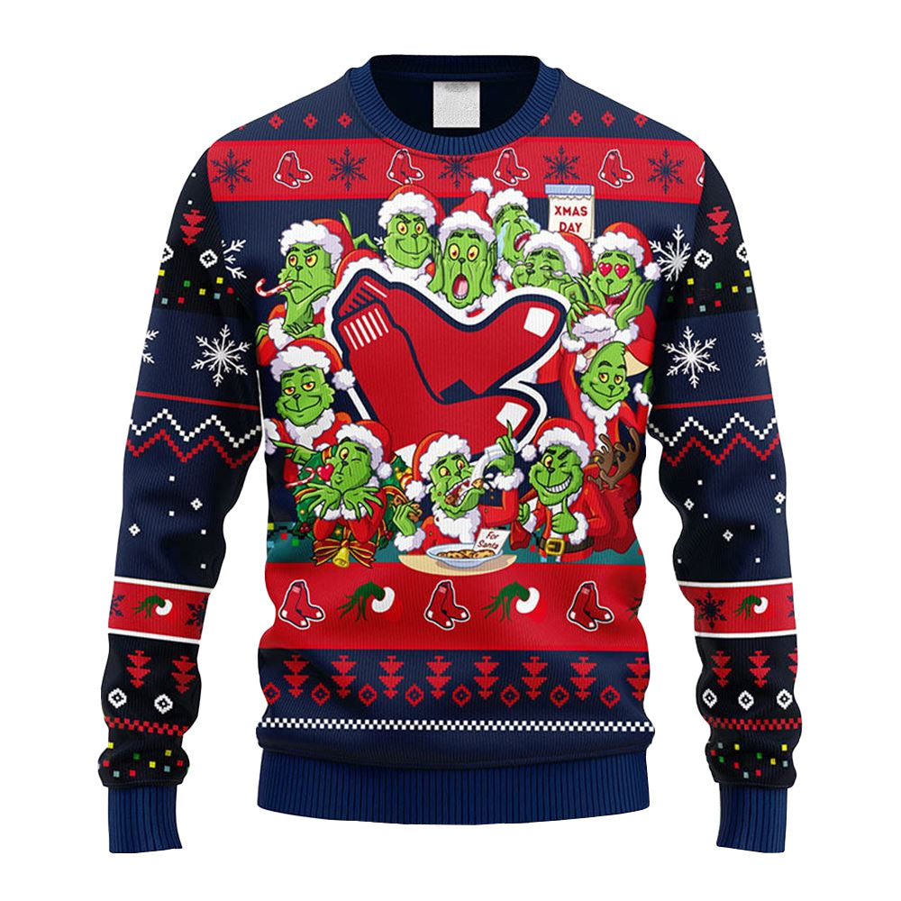 Boston Red Sox 12 Grinch Xmas Day Christmas Ugly Sweater – Moonbestprint