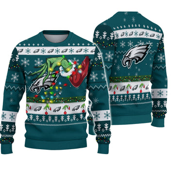 Philadelphia Eagles Grinch Christmas Ugly Sweater – Moonbestprint