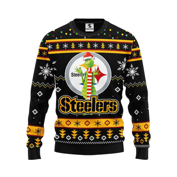 Pittsburgh Steelers Funny Grinch Ugly Christmas Sweater – Moonbestprint