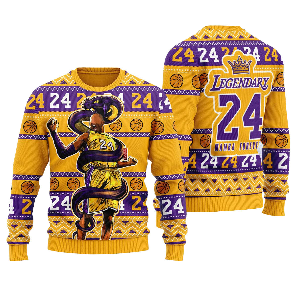 Black Mamba 24 3D Ugly Christmas Sweater – Moonbestprint