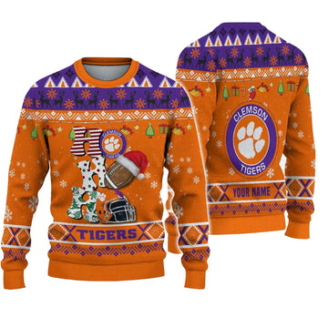 Clemson Tigers Football HO HO HO Ugly Christmas Sweater T-Shirt – Moonbestprint